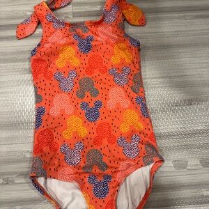 Hanna Andersson Kids Swim One Piece - Orange with Multicolor Patterns